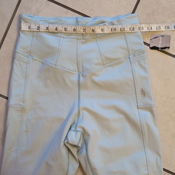 NWT Free People Keep It Up Leggings Light Blue Mint High-Waisted size M - Picture 7 of 11
